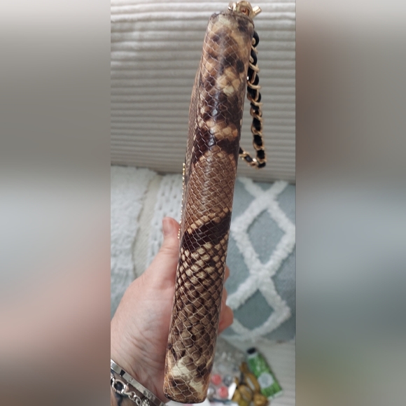 Michael Kors Tan Snake Print Wallet With Wristlet Strap - Picture 4 of 4